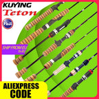 KUYING TETON  5'2" 6' 6'3" 6'4"6'2" 6'6"  Cane Spinning Rod &  Casting FUJI Carbon 1-4g 0.8-3g 2-10g M-Fast bfs