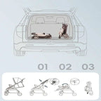 Lightweight And Portable One-click Folding Stroller, 
Quick Folding System, 
Miniature Size Make Travel Convenient, Portable Baby