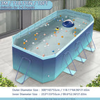 2.6m-3m Foldable Non-Inflatable Kids and Adults Outdoor Swimming Pool 
Summer Water Party Large Family Pool