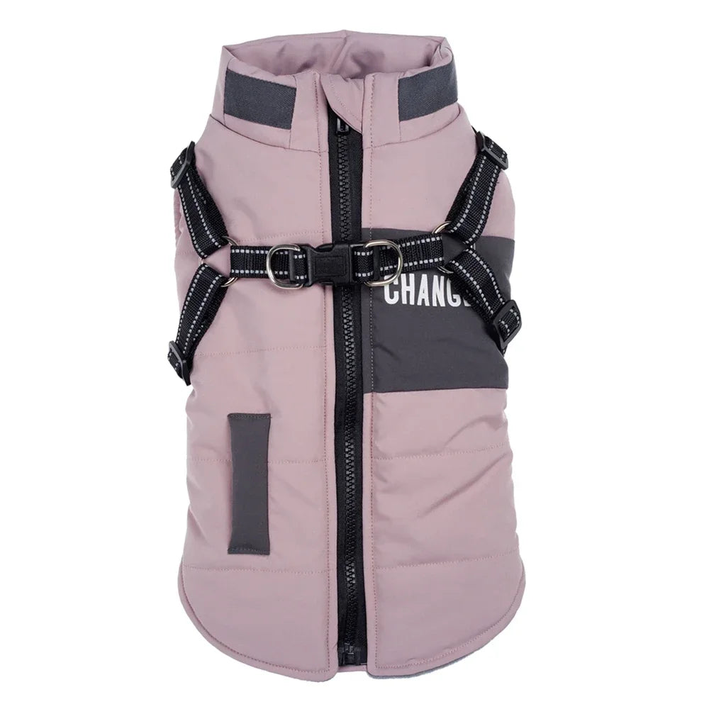 Pet Dog Jacket With Harness 
Winter Dog Clothes For Small Large Dogs 
Warm Waterproof  Coat Chihuahua