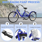 Adult Tricycle /Three-Wheeled Bicycle for Urban Commuting and Grocery Shopping 
Cargo  with 24/26 Inch Wheel