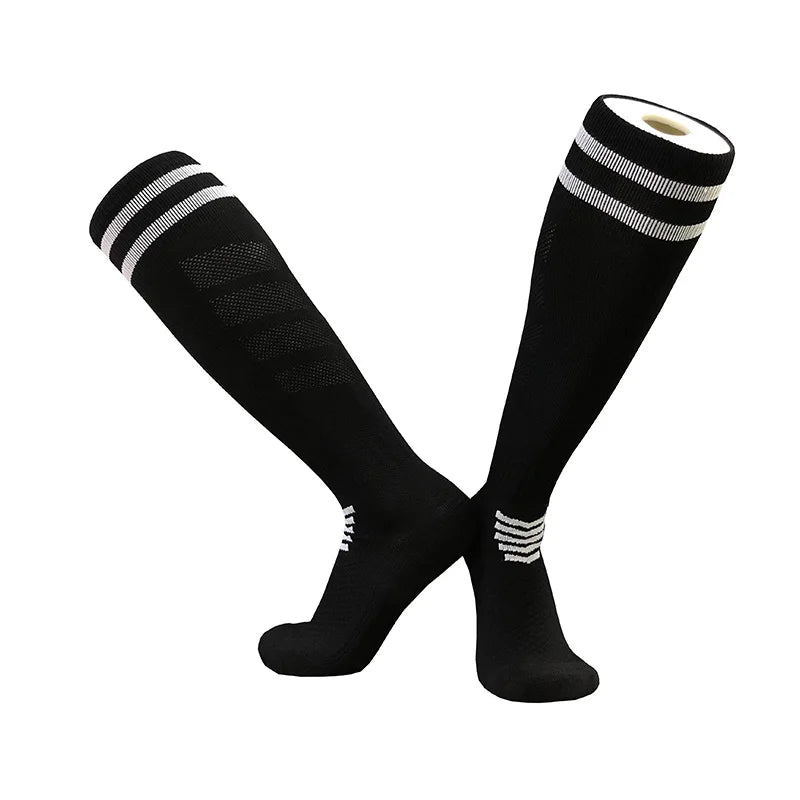 Socks Nylon-- Soccer Adult/  Kids  Towel  Bottom Breathable
 Knee High Training Long Stocking Sports Practical Mesh