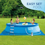 15 ft x 42in Round Inflatable Above Ground Pool Set 
with 1000 GPH Cartridge Filter Pump 
Ladder ,Cover Ground Cloth Blue Easy Set