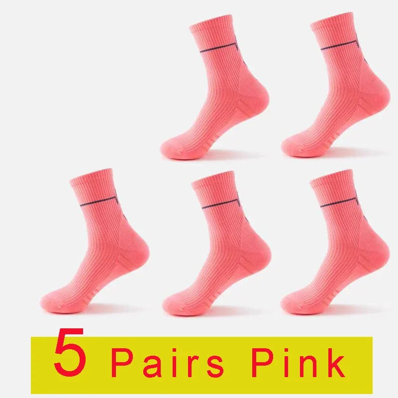 5 Pairs Professional sports socks 
Quick-drying ,
Fit sweat-absorbing training ,running and Ride