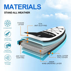 CADALENE Inflatable Stand Up Paddle Board with SUP Accessories, Anti-Slip EVA Deck 10' Inflatable Paddle Boards for Adults