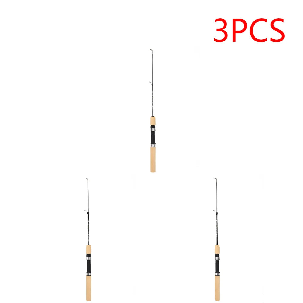 3PCS Ultra-Short Ice Fishing Rod 
60/80/100CM Telescopic,Lightweight  for Angling.