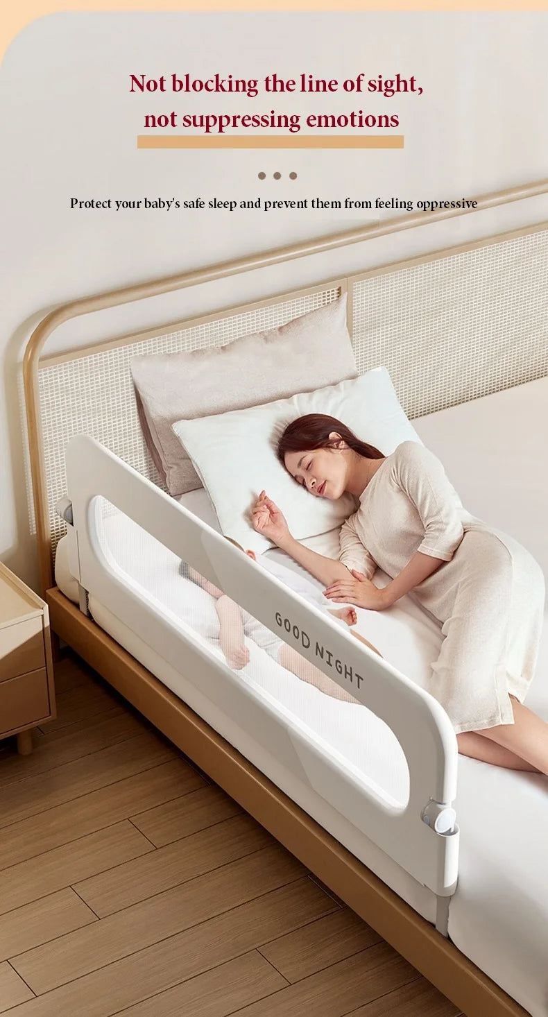 Baby Bed Guardrail Safety Barrier
Sleeping.   Prevent Falling for Babies Crib Toddler Side Protective