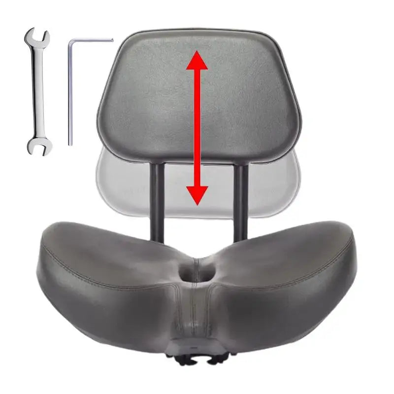 Bike Seat With Backrest .  Comfortable "Electric Scooter"  Saddle Bicycle Seat Cushion , Hollow Breathable for Road Tricycle