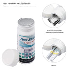 5-1 Bottle Water Test PH Strips 50/100 Pcs/bottle 7-in-1 Residual Chlorine Value Alkalinity Hardness Tester for Aquarium Pool