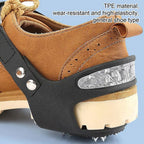 Snow Shoe Spikes Anti-Slip Stainless Steel Gripper Spike ice Cleats Snow Grips Reflective Climbing Crampons