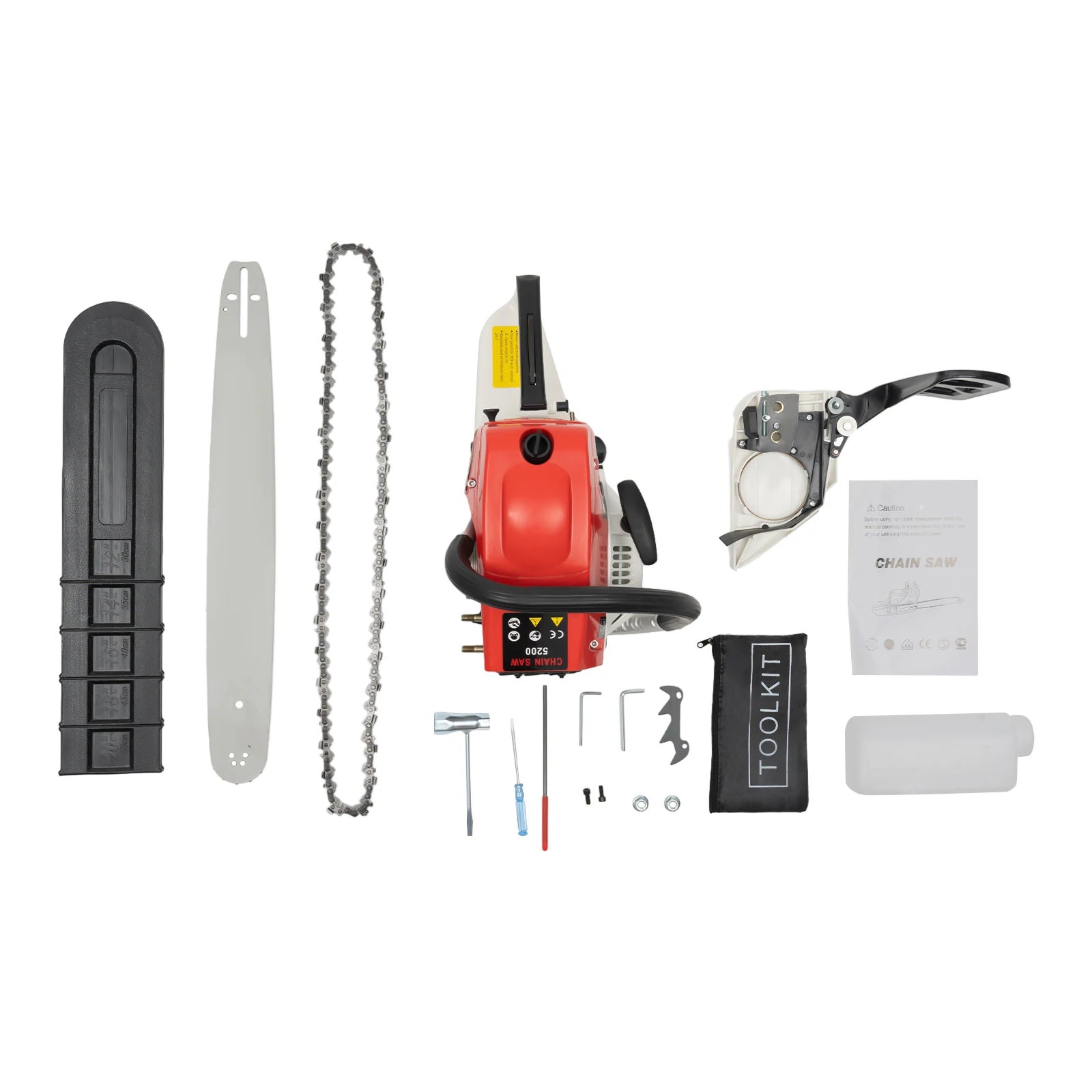 20 Inch Gas-powered Chainsaw 52CC 
2000W 7500rpm Gasoline
Single Cylinder Air-cooled 2-Stroke Gas  Saw