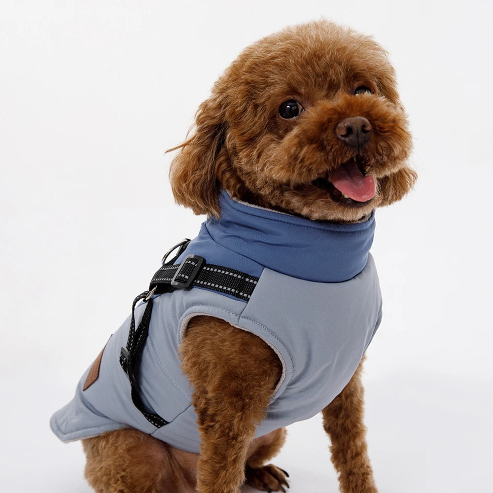 Pet Dog Jacket With Harness 
Winter Dog Clothes For Small Large Dogs 
Warm Waterproof  Coat Chihuahua