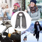 USB Charging Electric Heated Scarf Adjustable Temperature Electric Winter Warmer Unisex Creative Neck Warmer