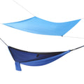 Blue Camping Hammock w/h Rain Fly Tarp Mosquito Net Tent Hammock for Backpacking and Travel