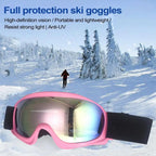 Kids Ski Goggles With UV Protection Anti-Fog Soft Snow Goggles Winter Snowboard Children Skiing Glasses For New Year
