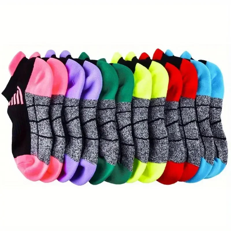 6 Pairs of Women's Sports Compression Socks -
Low-top-- Breathable-- Moisture-wicking, 
Suitable for Running and Outdoor Sports