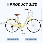 24/26 Inch Cruiser Bicycle with 7 Speed , for Women 24/26 Woman's Bike