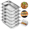 SucceBuy 8.5L-20.5L Buffet Chafing Dishes Gastronorm Pans 

Steam Table Stainless Steel Food Container for Party BBQ Baking