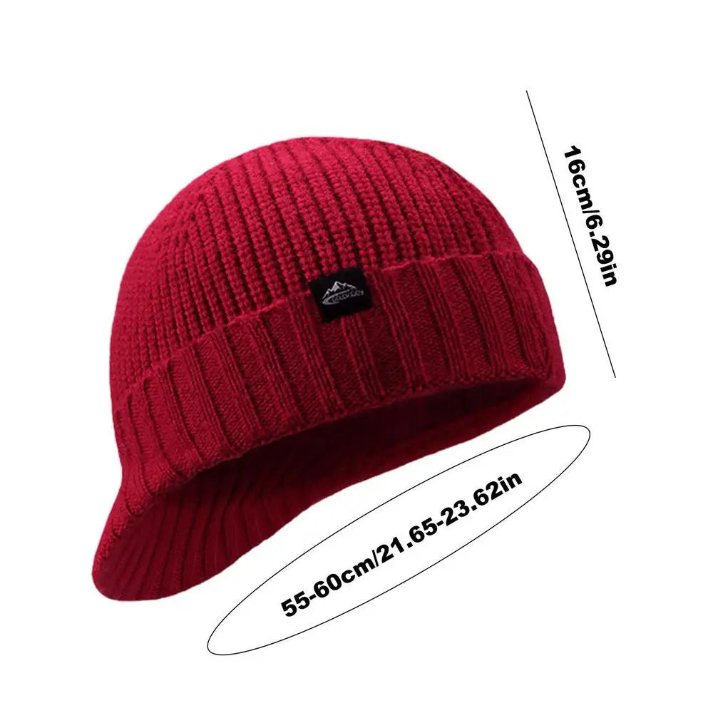 Knit Beanie Winter Beanie Outdoor Warm Hat Comfortable Ear Protection Winter Hat Knit Caps Breathable For Ski Hiking Running