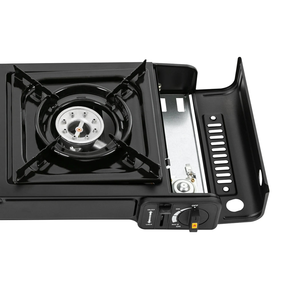 Butane Gas Camping Stove 
Dual Burner Portable Outdoor Grill for Picnic Hiking Trekkin