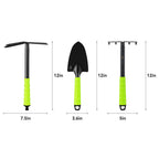 Deli Garden  Set 3 Piece Heavy Duty Gardening Hand Tools Kit 
with Hand Trowel,Hoe and Rake, Delicate Gift for Planting