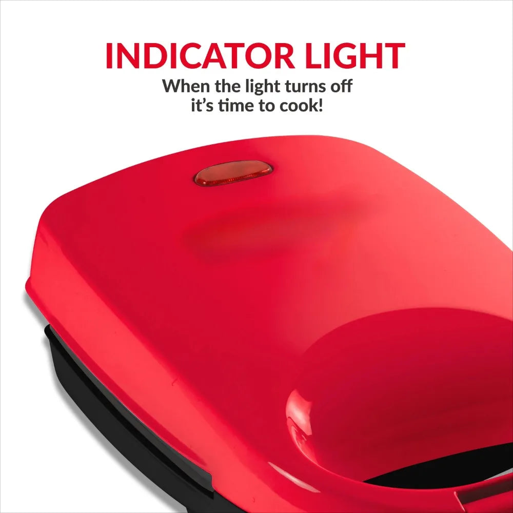 Sandwich Maker Grill, 520 watts, Red