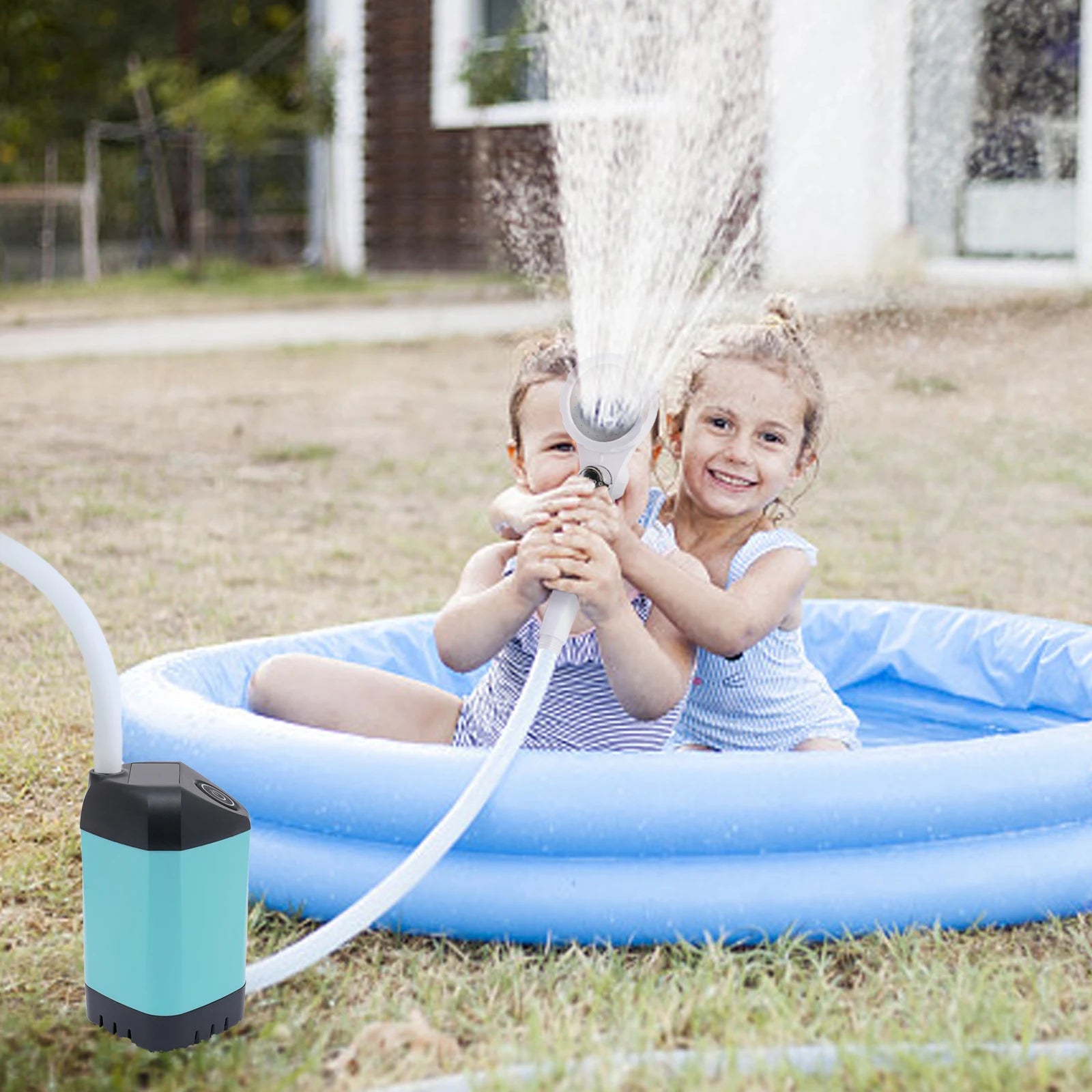 Camping Shower Digital Rechargeable w/ Pump 2-6L/min 4800mAh w/Hose Portable