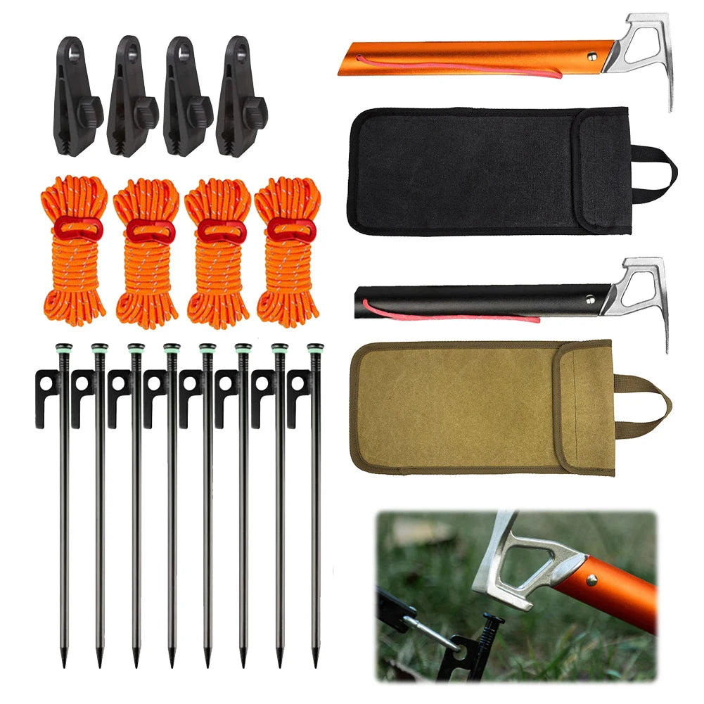 18Pcs 11.8 Inch Metal Tent Stakes 
Camping  Accessories Kit Hiking , Garden Ground