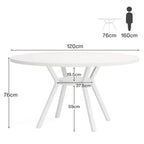 Tribesigns Round Dining Table for 4-6 People, 
47-Inch Farmhouse Dinning  Industrial Dinner Table