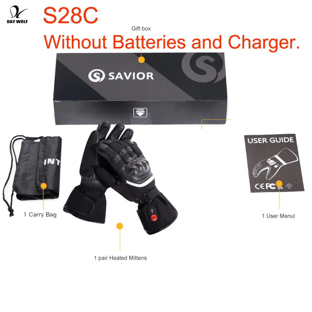 DW Heated Gloves 
Motorcycle Winter , Warm ,Waterproof ,  Rechargeable  Thermal charger