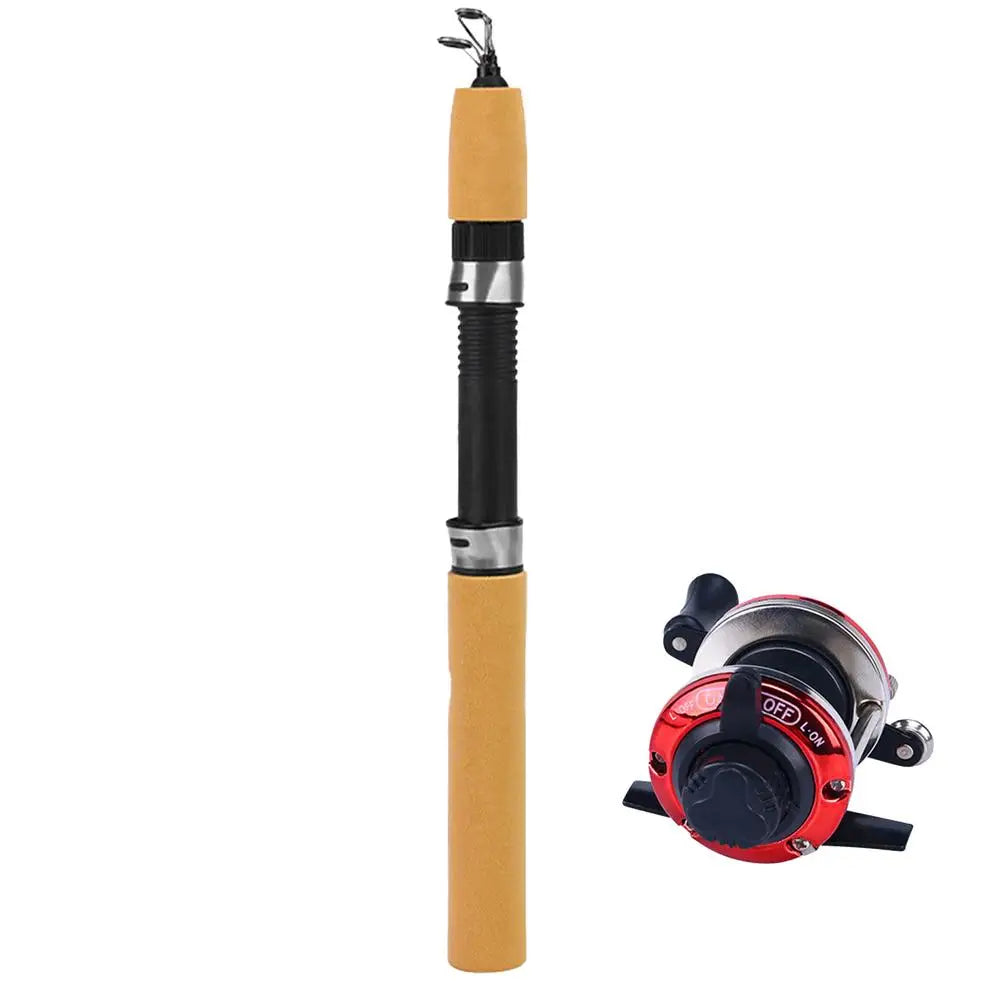 Ice Fishing Rod With Reel Mini Telescopic
60 80 100CM Carbon. for  River ,Shrimp , Carp Fishing Pole