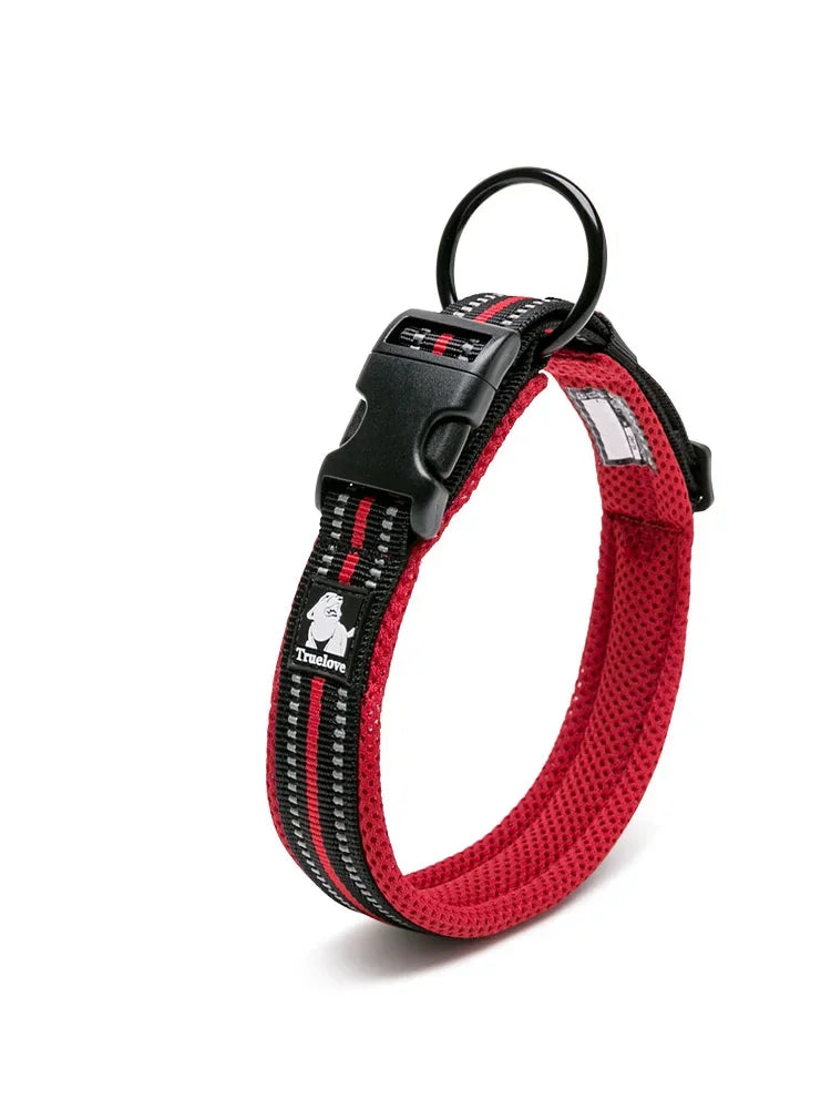 Truelove Pet Dog Collar Nylon Adjustable 
Webbing, Padded , Soft Reflective Durable Heavy Duty Training Custom Luxury Cat TLC5011