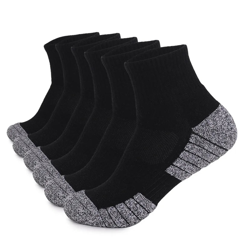 6 pairs Outdoor sports socks 
Thickened towel bottomed hiking 
 Sweat-absorbing short tube sports running Men / women