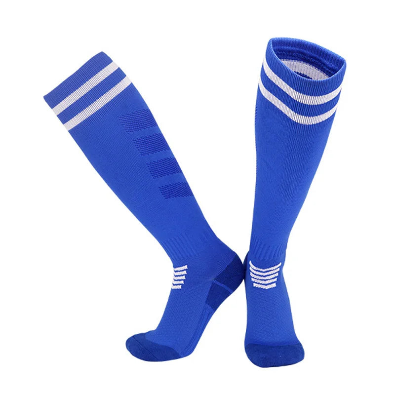 Socks Nylon-- Soccer Adult/  Kids  Towel  Bottom Breathable
 Knee High Training Long Stocking Sports Practical Mesh