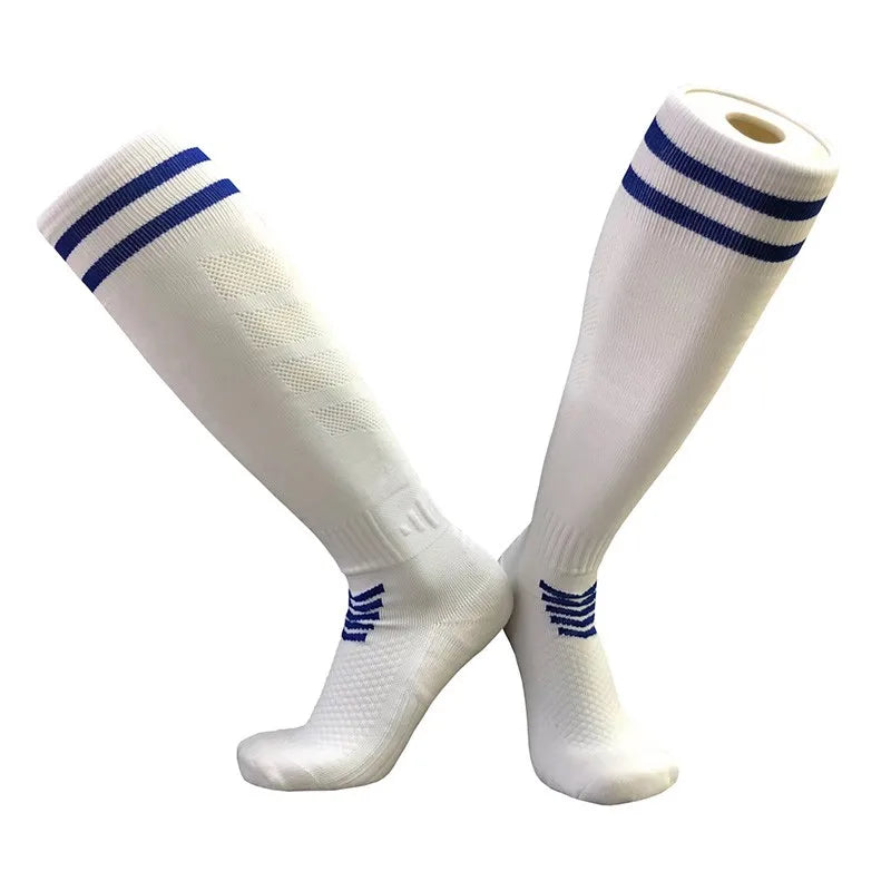 Socks Nylon-- Soccer Adult/  Kids  Towel  Bottom Breathable
 Knee High Training Long Stocking Sports Practical Mesh