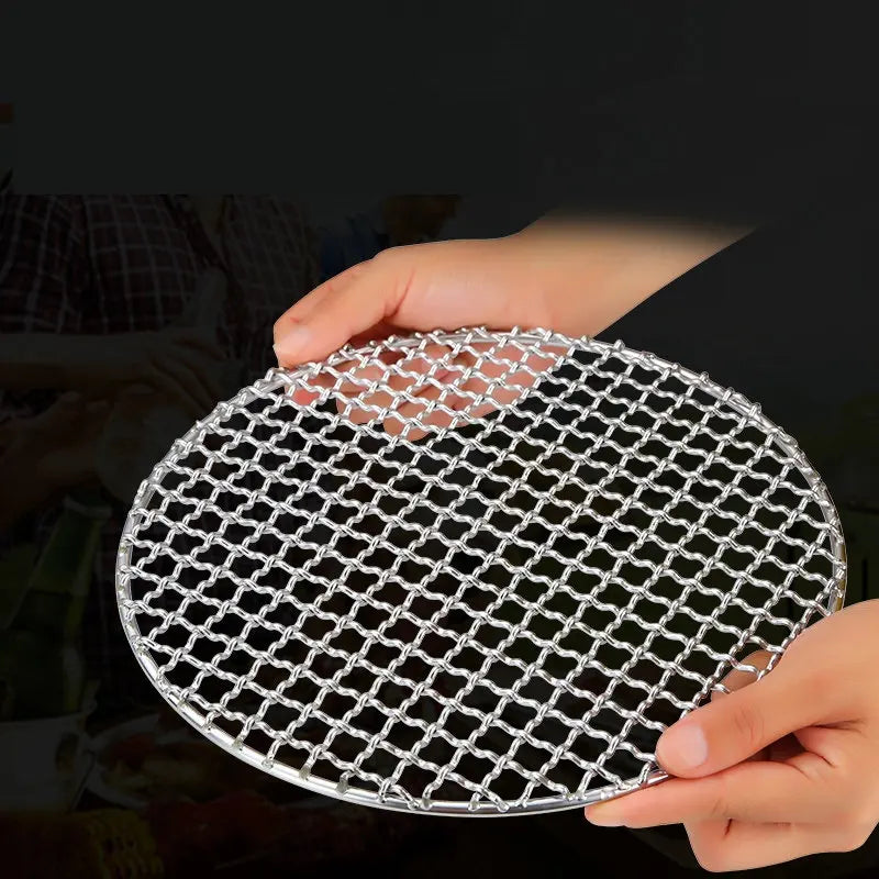 Stainless Steel 304 Food Grade 8-75CM 
Round BBQ Barbecue Grill Wire Grid Mesh Net