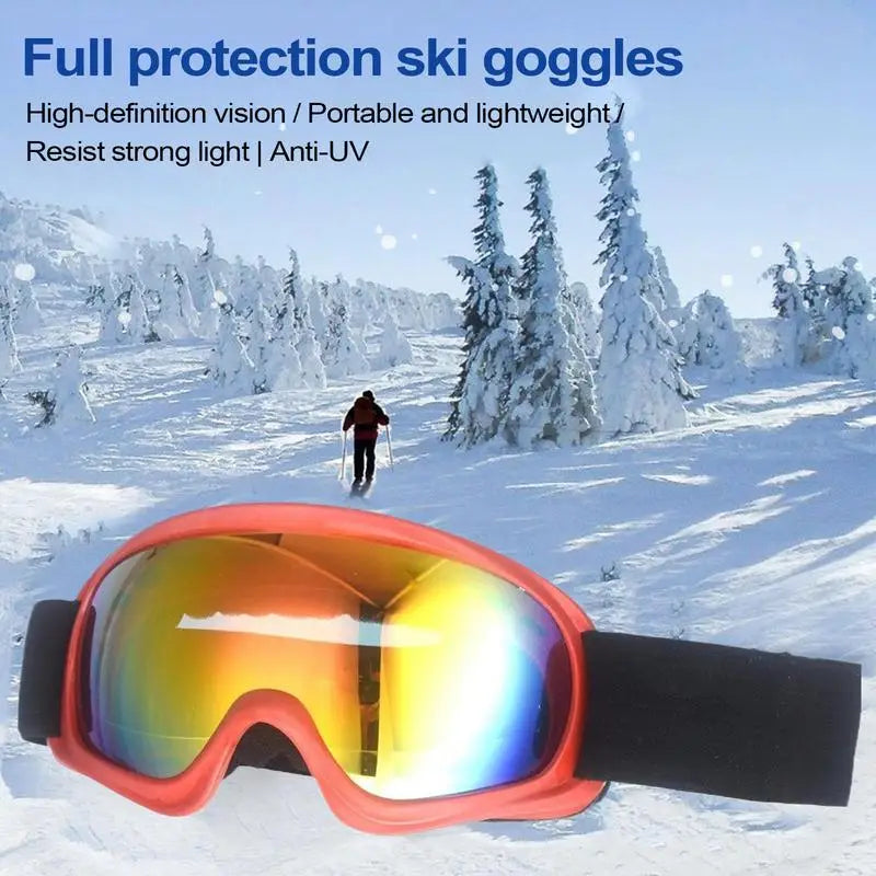 Kids Ski Goggles With UV Protection Anti-Fog Soft Snow Goggles Winter Snowboard Children Skiing Glasses For New Year