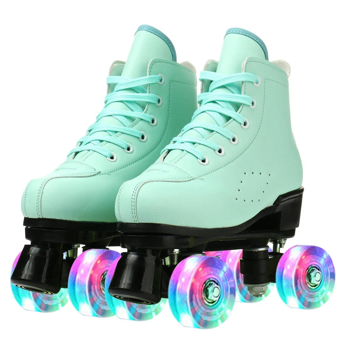 2025 Double-Row Roller Skate Shoes  
4 Wheels Skates For Women Men Outdoor Sport Skating Training Quad Sneakers Size 34 35 36-45