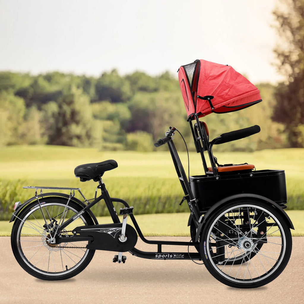 Artudatech 20 inches Pet Dog Cart . 
Shopping Three Wheel Tricycle with Sunshade