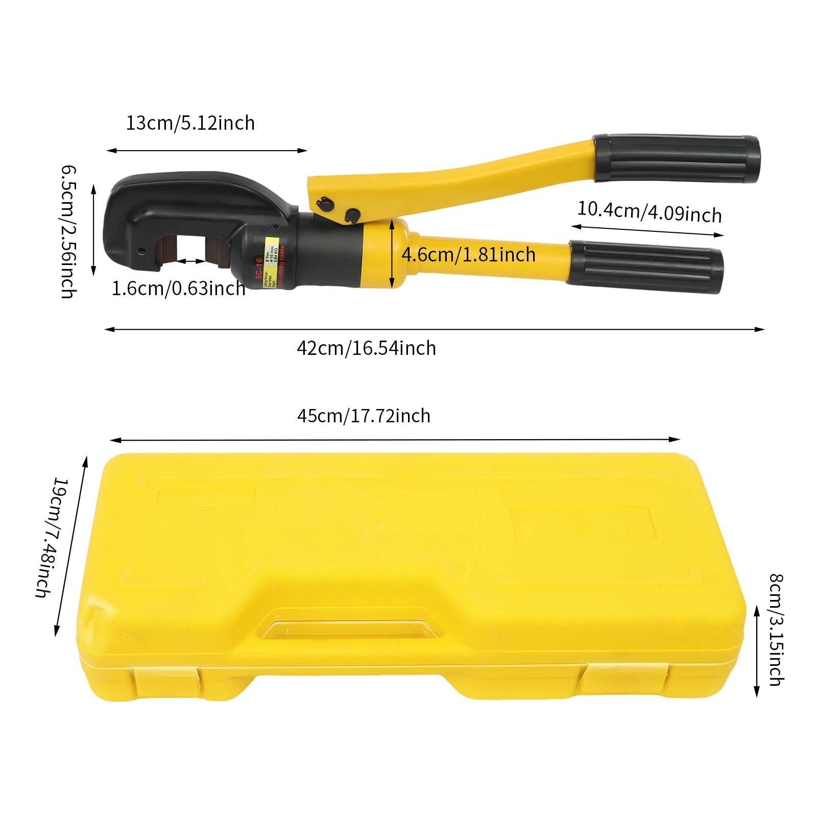 8 Ton Hydraulic Rebar, Steel  Cutter, 
Handheld Tool 16mm for Metal, Chain ,Steel