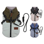 Winter Pet Dog Jacket With Harness 
Warm Dog Clothes For Labrador
 Waterproof Big Dog Coat ,Chihuahua ,French Bulldog Outfits