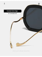 Oversized Polygon Sunglasses Women 2022 Luxury Diamond Shiny Crystal 
Men Shade Hipster Party Eyewear