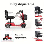 Mobility Scooter for Older Adults
All Terrain 4-Wheel Foldable
Electric Powered  Wheelchair