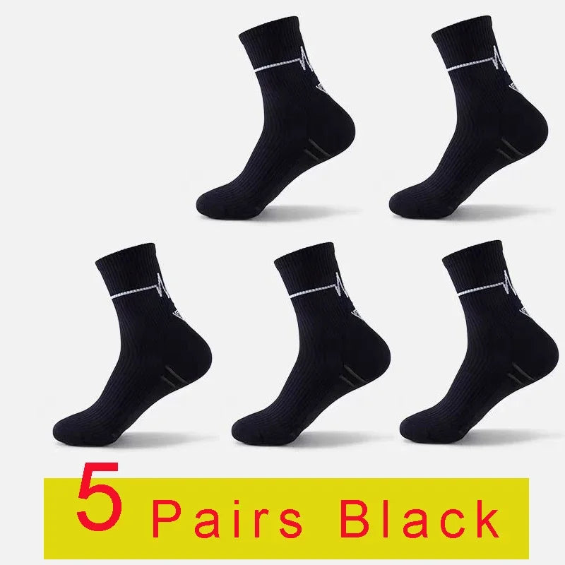 5 Pairs Professional sports socks 
Quick-drying ,
Fit sweat-absorbing training ,running and Ride
