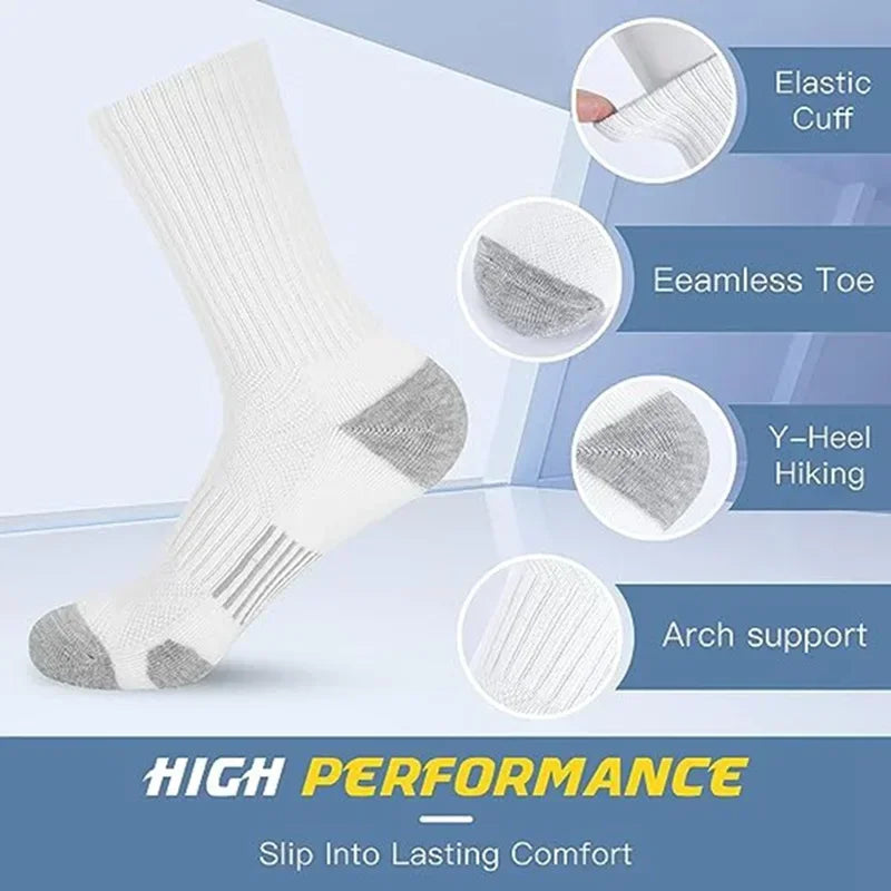 6/10/30Pairs of High-Quality Soft and Comfortable Men's Running , Basketball socks