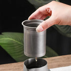 Camping Tableware Set 
Lightweight Titanium Coffee Pot Tea Kettle
 Outdoor Camping Kettle Set 3 Cups Tea Set For Hiking Picnic