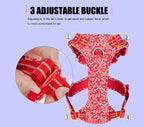 Truelove Pet Dog Harness Floral 
No Pull,      Cotton Fabric Breathable and Reflective Soft for Big ,Medium ,Small, Adjustable Vest