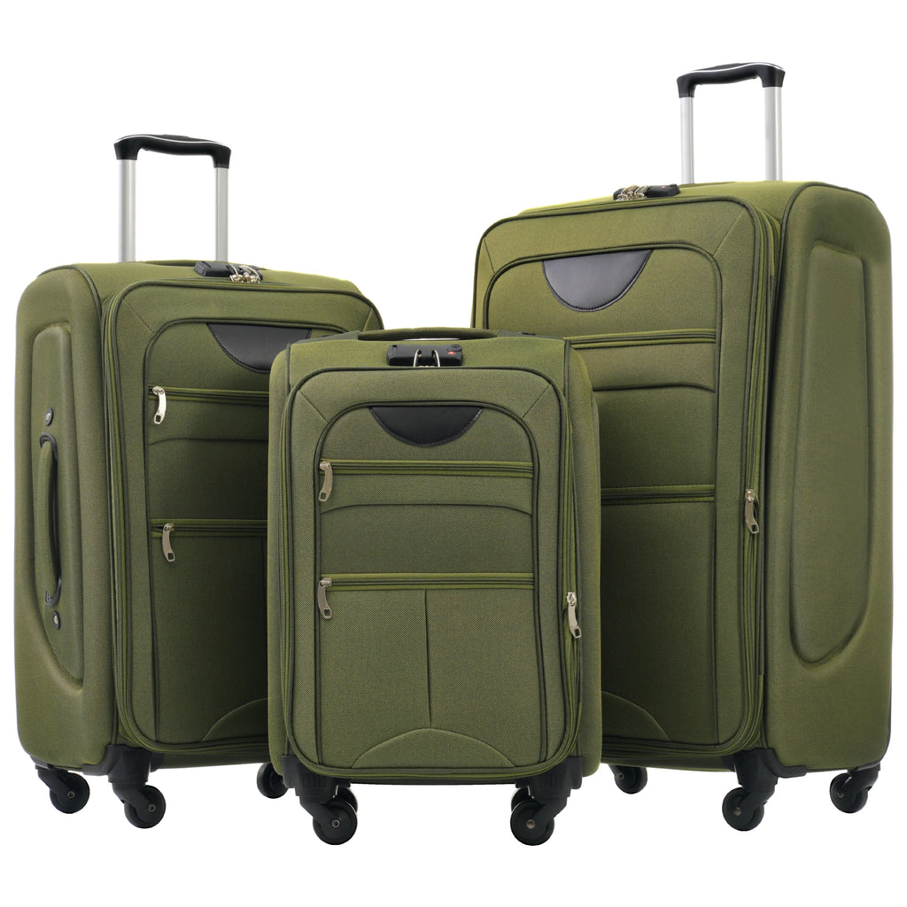 Softside Luggage,  Expandable,  3 Piece Set, Suitcase ..  
Upright Spinner Softshell Lightweight for Travel