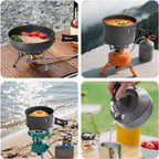 21pcs Camping Cookware Set Portable Outdoor Picnic Tableware Cookset 
Cooking Kit with Cups Plates Forks Knives Spoons