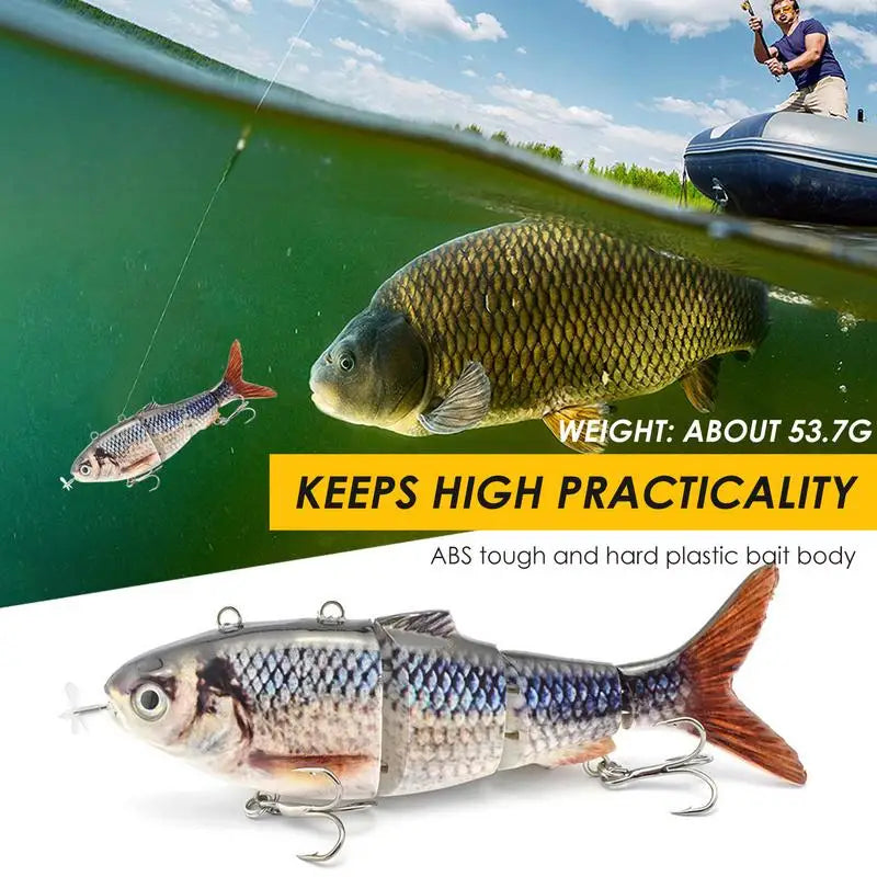 Robotic Fishing Lure USB Rechargeable Self Swimming  Smart Lure Automatic